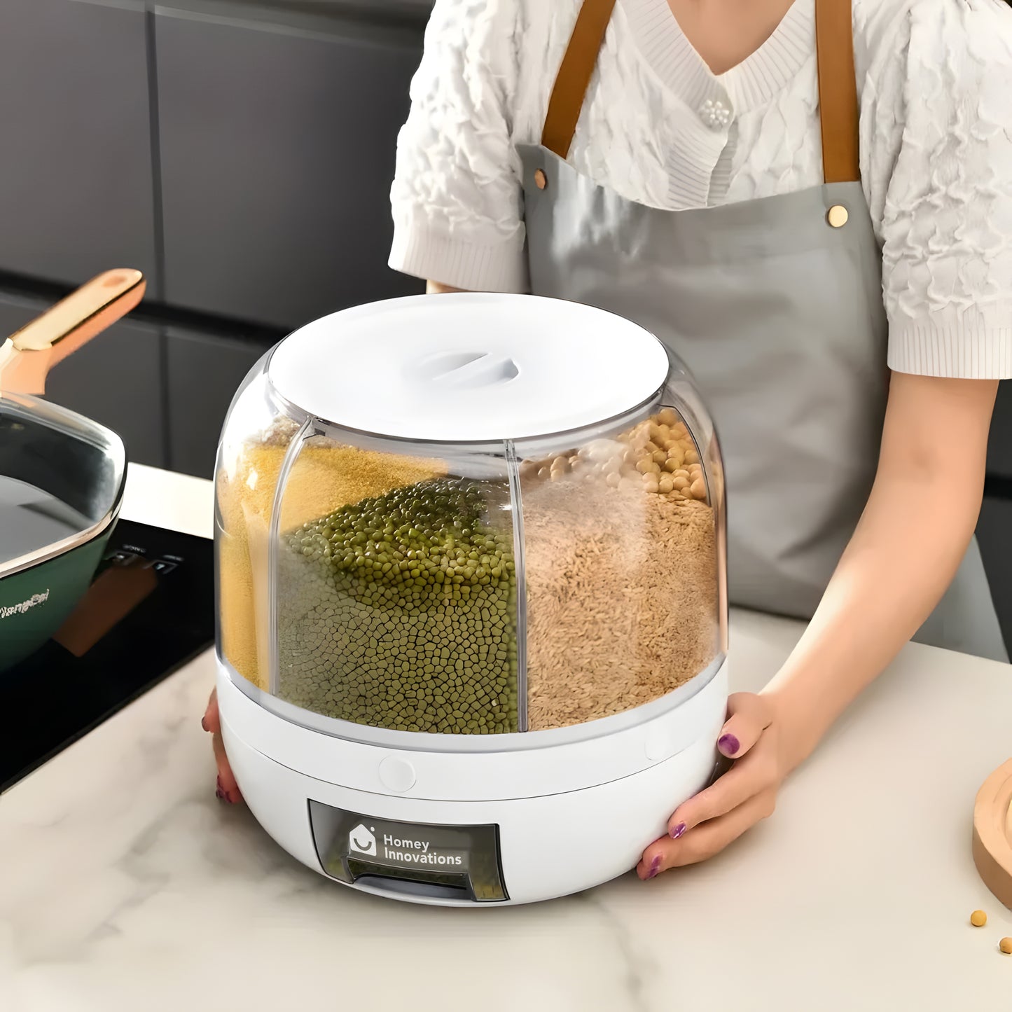 Homgud™ 6-Grid Rotating Grain Dispenser